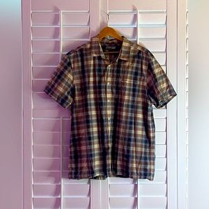 Urban Pipeline Button Down Shirt, XL, Plaid- Mens, Short-Sleeves